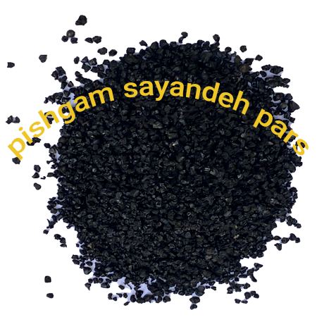 Glassy copper slag product top view showing angular particles and consistent grain size distribution for industrial sandblasting applications